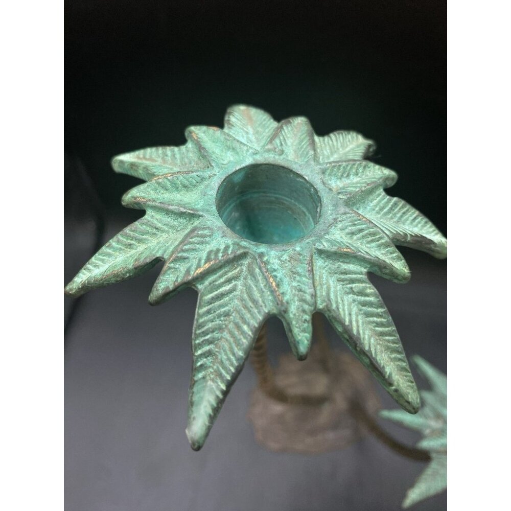 SPI Palm Tree Metal Wall Taper Candle Holders Holds 3 Candles 11 3/4” - Picture 7 of 12